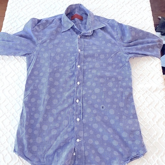 Carolina Herrera Buttondown Blue Pattern - Picture 2 of 8